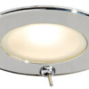 Corpo in acciaio inox. Lente in vetro satinato.Doppio sistema di fissaggio: con viti nascoste o con molle interne inox. Dimmerabili con 14.482.00