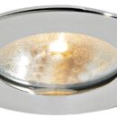 Corpo in acciaio inox. Lente in vetro satinato. Doppio sistema di fissaggio: con viti nascoste o con molle interne inox.