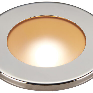 Carcassa in policarbonato completa di ghiera. Lente satinata. Un solo LED centrale. Fissaggio con viti.Tipologia luce:13.488.01/02 con luce fissa o dimmerabile, consultare la tabella per scegliere l'interruttore ideale.13.488.11/12 con luce dimmerabile, con funzione (ON/OFF + dimmer) touch inclusa nel vetro.