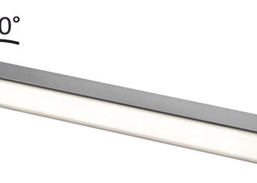 Barra a LED orientabile a 360° in alluminio cromato e lente in policarbonato.Ideale come luce sottopensile. La rotazione permette di creare una luce diretta o diffusa a seconda della necessità.Di facile installazione grazie all'applicazione di due adesivi che permettono di centrare i supporti in maniera precisa senza bisogno di dima.