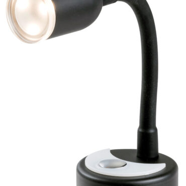 Completo di presa USB-C, 2 A.Interruttore touch ON-OFF con luce blu notturna e dimmer per regolare l'intensità luminosa.Materiale: alluminio nero.