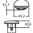 In tecnopolimero, complete di guarnizione.