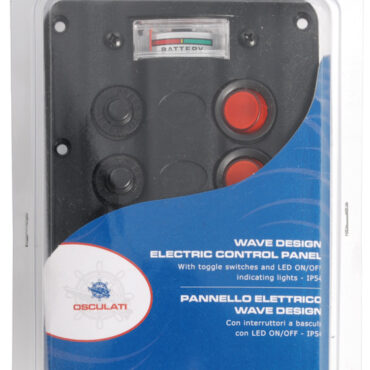 Fabbricati in plastica nera, sono completi di interruttori a bascula e fusibili automatici termici riarmabili. Completi di adesivi per identificare le varie utenze.