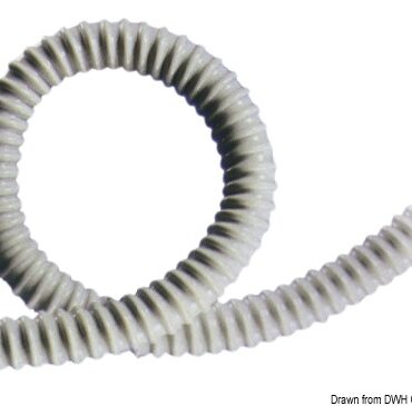 Guaina in PVC spiralato, liscio all’interno; antiurto e autoestinguente