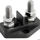 Adatti per alti amperaggi, che sono determinati non dal nodo, ma dal diametro dei cavi elettrici. Base in nylon/fibra vetro. Perno in acciaio inox. Dadi in ottone cromato.