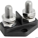 Adatti per alti amperaggi, che sono determinati non dal nodo, ma dal diametro dei cavi elettrici. Base in nylon/fibra vetro. Perno in acciaio inox. Dadi in ottone cromato.