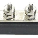 Base plastica ad alta capacità isolante. Barra di supporto in rame nichelato, viti e dadi in acciaio inox. volt 12/48.