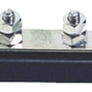 Base plastica ad alta capacità isolante. Barra di supporto in rame nichelato, viti e dadi in acciaio inox. volt 12/48.