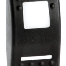 Ulteriore spia che si illumina dando contatto, con superficie semirigida antisdrucciolo, policarbonato rivestito in poliuretano nero.