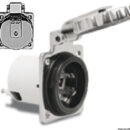 Completamente a tenuta stagna. Fabbricate in termopolimero caricato vetro ad alta resistenza, contatti in ottone nichelato.