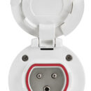 Presa e spina nautica per cavo elettrico banchina da 16A - 230V.Realizzati in PA6, dotata di contatti ad alta resa energetica e tappo di chiusura IP67.La spina è disegnata per garantire una impugnatura ergonomica e la ghiera rotante permette di assicurarla saldamente alla presa in barca con una chiusura stagna IP67, mentre il tappo in gomma garantisce una tenuta IP44 quando non è collegata.Il design pulito e le ridotte dimensioni permettono di poter installare comodamente la presa in qualsiasi punto del pozzetto.Conforme agli standard europei di sicurezza IEC 60309-5.