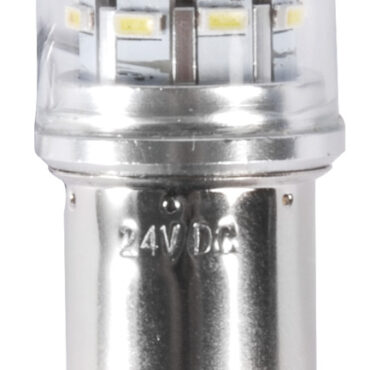 Per faretti con copertura in vetro dei LED. Zoccolo BA15D (15 mm baionetta con fermi allineati).