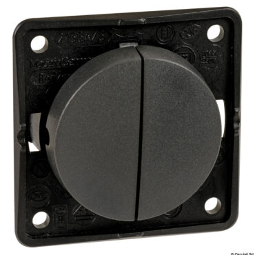 Vengono completati con le cornici di design modello "FLOW" singole o doppie.Cornice singola: 59,5x59,5 mm. Cornice doppia: 59,5x178,5 mm.