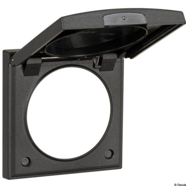 Vengono completati con le cornici di design modello "FLOW" singole o doppie.Cornice singola: 59,5x59,5 mm. Cornice doppia: 59,5x178,5 mm.