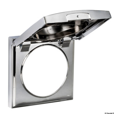 Vengono completati con le cornici di design modello "FLOW" singole o doppie.Cornice singola: 59,5x59,5 mm. Cornice doppia: 59,5x178,5 mm.