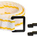 Con cinghie e ponticelli di fissaggio.