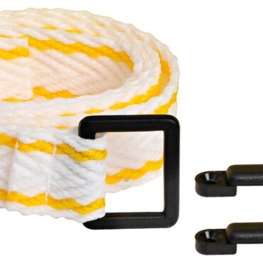 Con cinghie e ponticelli di fissaggio.