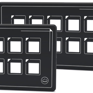 Sistema formato da:- Pannello di comando a membrana ultra piatto con retroilluminazione interruttori touch + spia-LED su ogni funzione attiva. IP67.In dotazione 60 sticker con vari simboli da applicare agli interruttori.Possibilità di riprogrammare ogni interruttore passando da ON-OFF a (ON)-OFF.- Cavo di collegamento Micro-USB standard, lunghezza 1 m tra pannello e Control Box. Può essere sostituito con qualsiasi cavo Micro-USB.- Control Box con fusibili da 10 A autoresettabili.