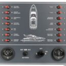 Completi di voltometro e amperometro e di staccabatteria 14.385.00. Completi di check-panel a LED extra luminosi che si accendono in corrispondenza dell’utenza in uso.