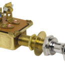 In ottone cromato, contatti argentati, collo lungo. Pomello in ottone cromato (non plastica cromata).