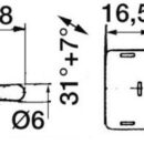 Carcassa in termoindurente resistente ad alta tensione, contatti in argento, leva di manovra e bussola in ottone nichelato. Capacità 15 A. Modello robustissimo e funzionale. Terminali “Faston”, perno 12x10 mm. Collegabili a due circuiti separati.