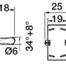 Carcassa in termoindurente resistente ad alta tensione, contatti in argento, leva di manovra e bussola in ottone nichelato. Capacità 15 A. Modello robustissimo e funzionale. Terminali “Faston”, perno 12x10 mm. Collegabili a due circuiti separati.