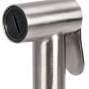 Doccia in acciaio inox, vano di alloggiamento bianco in ASA UV resistente.