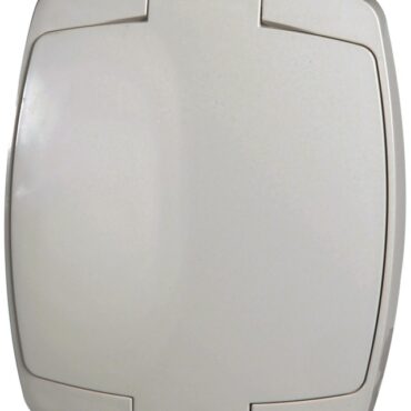 Completa di botolina di chiusura e raccordi per tubi orientabili sul retro.