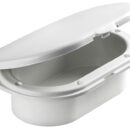 Oval shower enclosure + door rear outlet 185x131