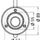 White deckshower head housing + cap/gasket