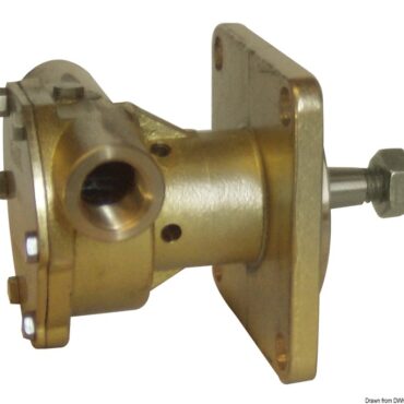 Corpo in bronzo, giranti in neoprene, da collegare al motore.