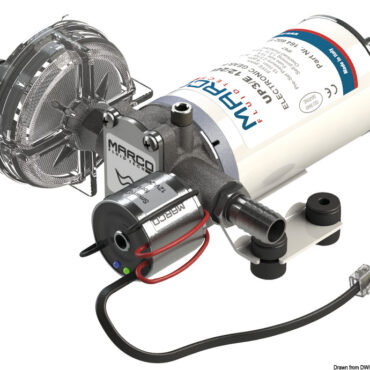 Autoadescante con ingranaggi in PEEK elicoidali.Controllo costante di pressione, corrente e voltaggio.Arresto automatico in caso di fine liquidoCorpo in ottone nichelato, albero in acciaio inossidabile, tenute in FKM.Il motore gira progressivamente fino a raggiungere la portata richiesta garantendo cicli di lavoro prolungati, maggiore silenziosità ed ottimizzazione dei consumi.La pompa è protetta da cortocircuiti e sovratensioni.Dopo 1 minuto e mezzo di operatività senza acqua la pompa va in protezione.