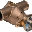 Corpo in ottone, giranti in neoprene.