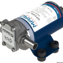 Elettropompa ad ingranaggi in bronzo per travaso di oli lubrificanti o di liquidi viscosi. L’aspirazione avviene attraverso il foro dell’asta di livello; completa di due portagomma per tubo da 14 mm interno e raccordo supplementare rapido a scatto per tubo aspirazione dell’astina livello. Adatta allo svuotamento dei carter dei motori utilizzando l'apposito kit tubi. Corpo in ottone nichelato, alberino in acciaio inox.