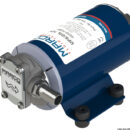 Elettropompa ad ingranaggi in bronzo per travaso di oli lubrificanti o di liquidi viscosi. L’aspirazione avviene attraverso il foro dell’asta di livello; completa di due portagomma per tubo da 14 mm interno e raccordo supplementare rapido a scatto per tubo aspirazione dell’astina livello. Adatta allo svuotamento dei carter dei motori utilizzando l'apposito kit tubi. Corpo in ottone nichelato, alberino in acciaio inox.