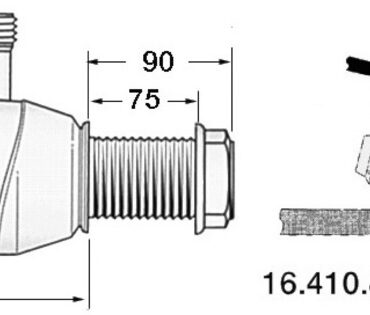 Solo filtro da applicare all’esterno della pompa 16.411.01/02/03/04 , 16.161.01/02/03/04 quando é montata direttamente sullo specchio di poppa.