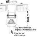 Il dispositivo si collega sotto coperta alle pompe Washdown o simili. Esso mantiene in pressione la pompa. Quando si innesta il raccordo a baionetta, collegato al tubo per il lavaggio, il dispositivo si apre automaticamente e fà partire la pompa. Tutto in acciaio inox. I terminali terminano con l'innesto rapido tipo giardinaggio (36.189.02).