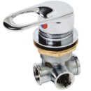 In ottone cromato per montaggio su paratia.