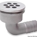 In acciaio inox AISI 316. La parte superiore è avvitata e questo permette di montarlo su vari spessori.