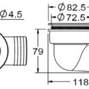 Corpo in fibra acetilica rinforzata. Testa in acciaio inox 316 e flap antireflusso.