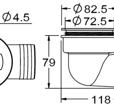 Corpo in fibra acetilica rinforzata. Testa in acciaio inox 316 e flap antireflusso.