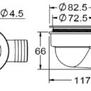 Corpo in fibra acetilica rinforzata. Testa in acciaio inox 316 e flap antireflusso.