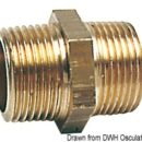 Brass double nipple 3"