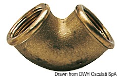 Brass 90° elbow female/female 3/8"
