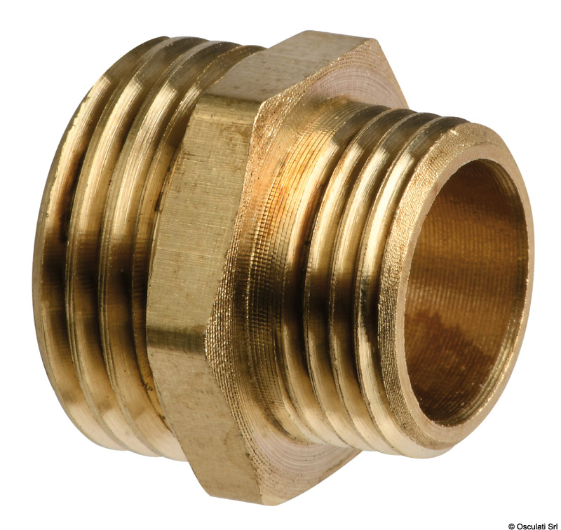 Brass doublenipple 1"1/4 x 1"1/2