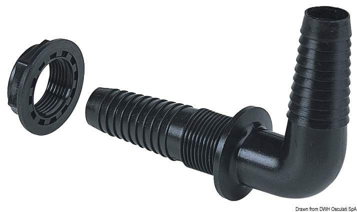 Thermopolymer bulkhead 3/4" x 20-22 mm