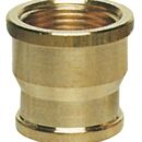Brass joint sleeve female/female 1/2" x 3/4"