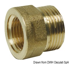 Brass joint sleeve male/female 3/4" x 1"