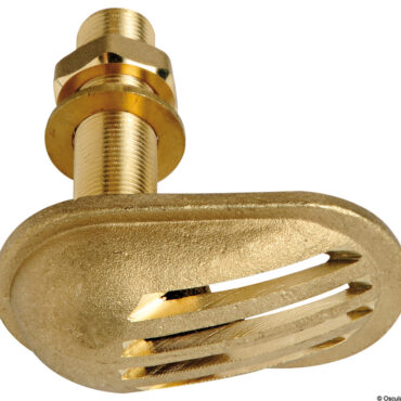 Cast brass thru hull scoop strainer 1"1/4