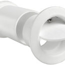 Con valvola di ritegno in nylon bianco a grande passaggio.